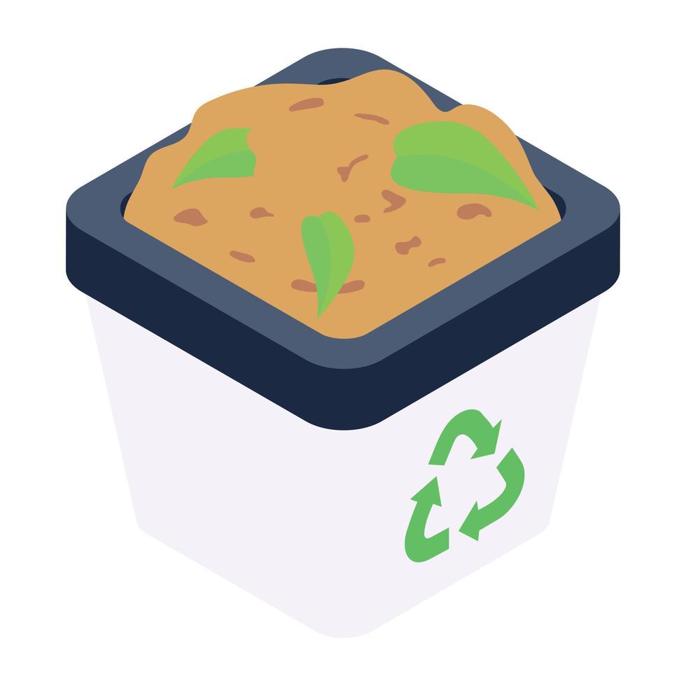 Modern isometric icon of an ecology vector