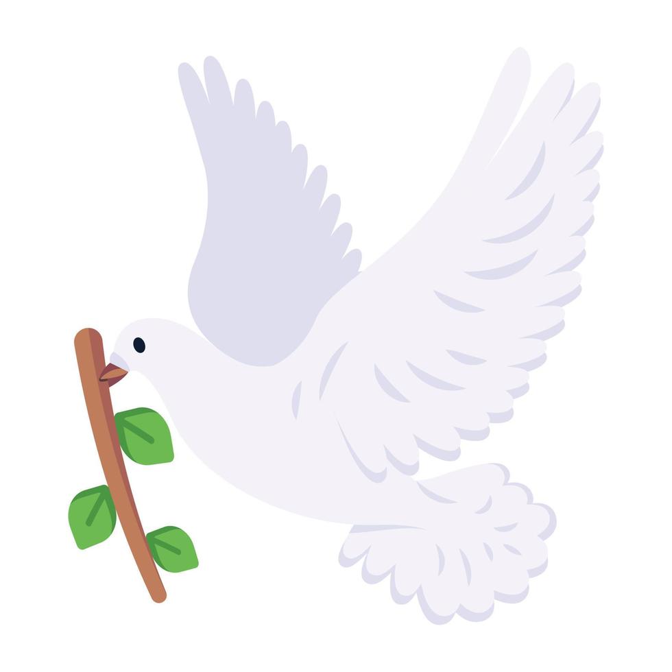Creatively designed flat icon of pigeon vector