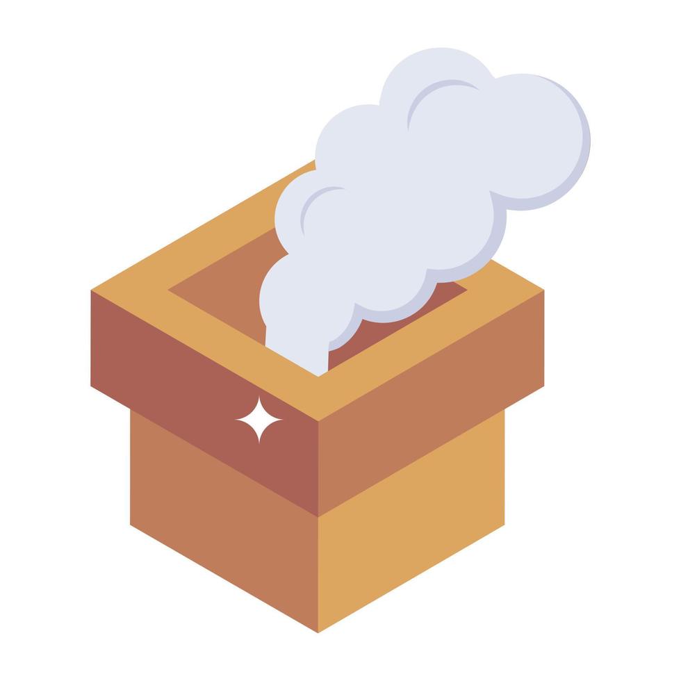 A smoke chimney isometric icon download vector