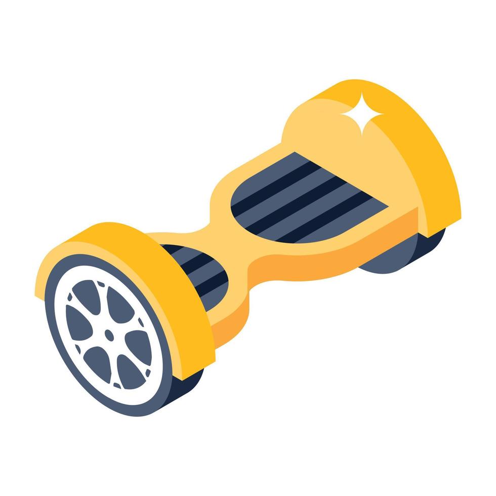 A hoverboard isometric icon download vector