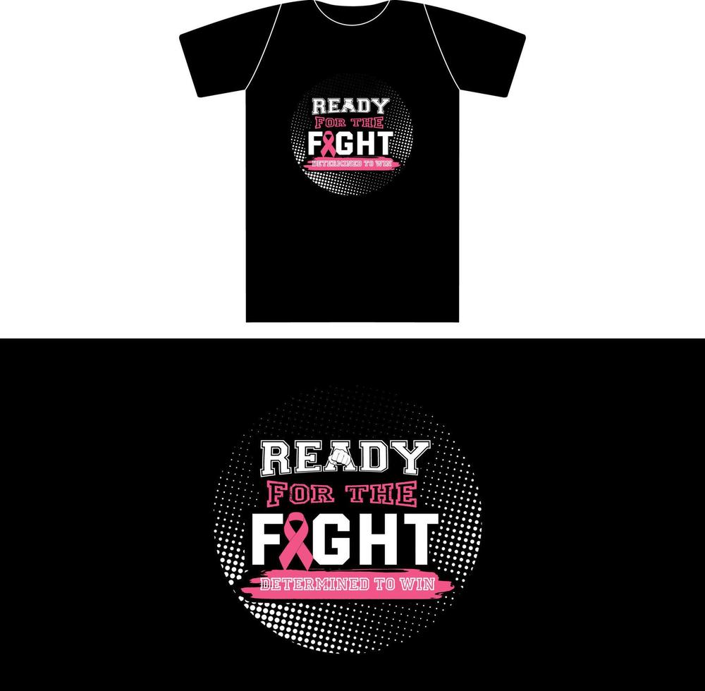 Ready for the fight determined to win It can be used on T-Shirt, labels, icons, Sweater, Jumper, Hoodie, Mug, Sticker, Pillow, Bags, Greeting Cards, Badge, Or Poster vector