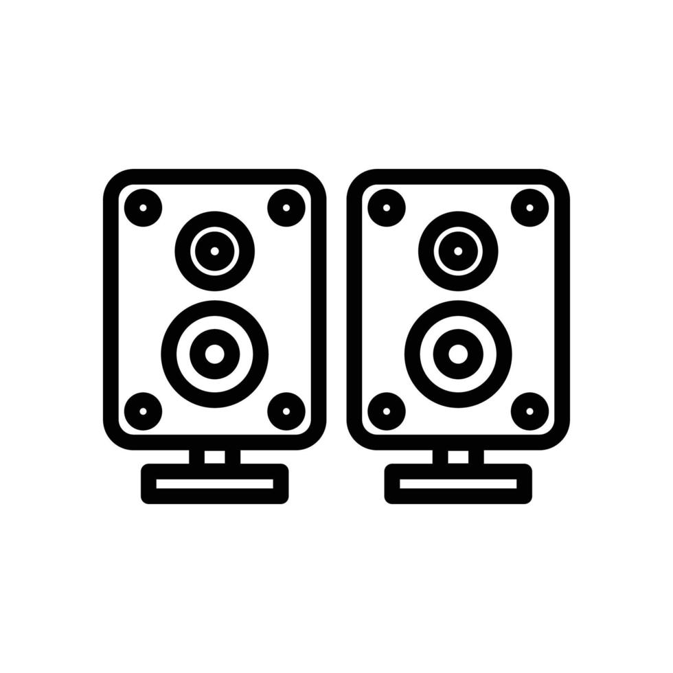 Sound box vector icon. music, audio. line icon style. Simple design illustration editable