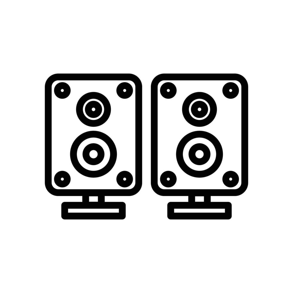 Sound box vector icon. music, audio. line icon style. Simple design illustration editable