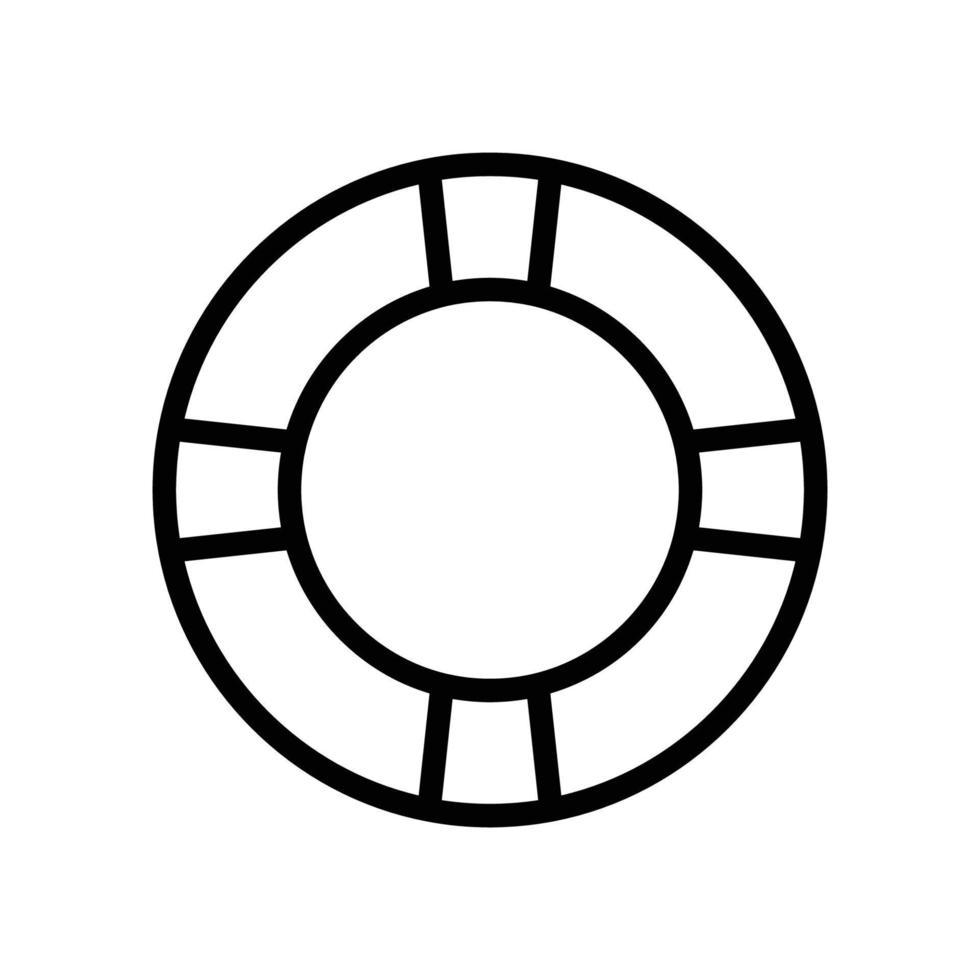 Tire floating icon vector. Swimming, sport. line icon style. Simple design illustration editable vector