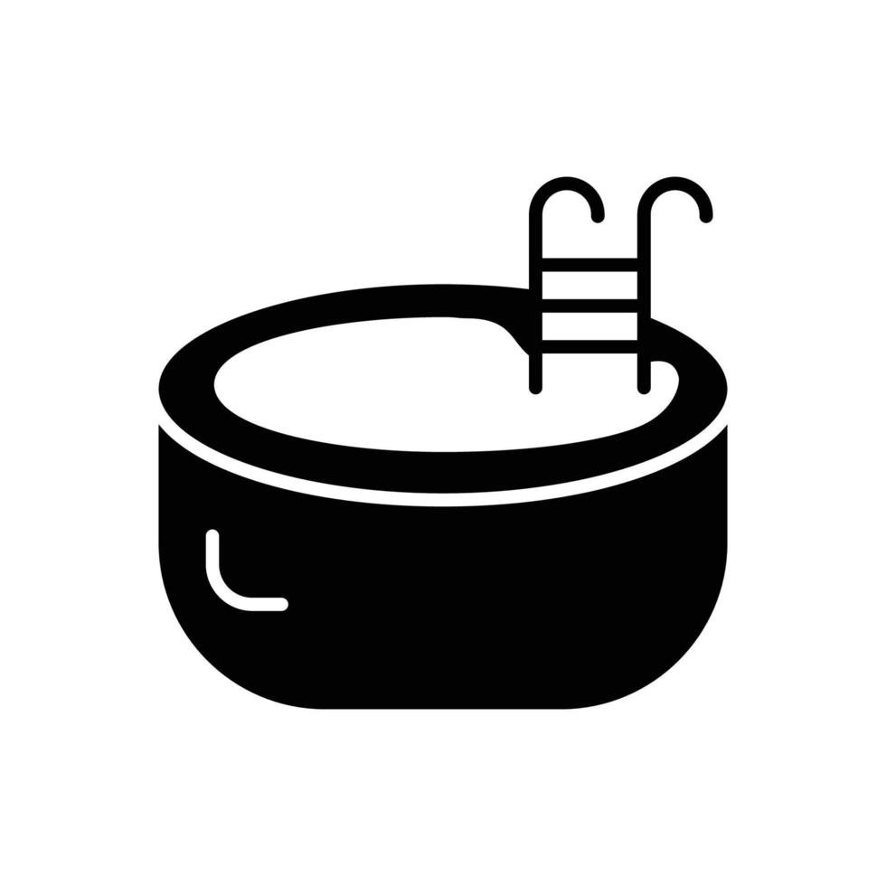 vector de icono de piscina. natación, deporte. estilo de icono sólido, glifo. ilustración de diseño simple editable