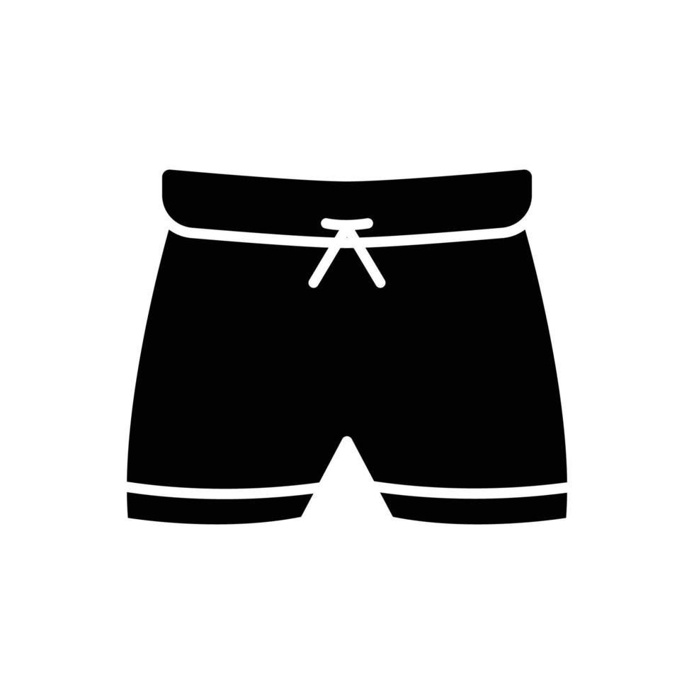 Men's swim trunks icon vector. Swimming, sport. Solid icon style, glyph. Simple design illustration editable vector