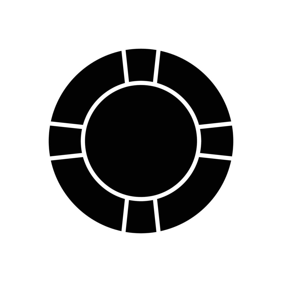Tire floating icon vector. Swimming, sport. Solid icon style, glyph. Simple design illustration editable vector