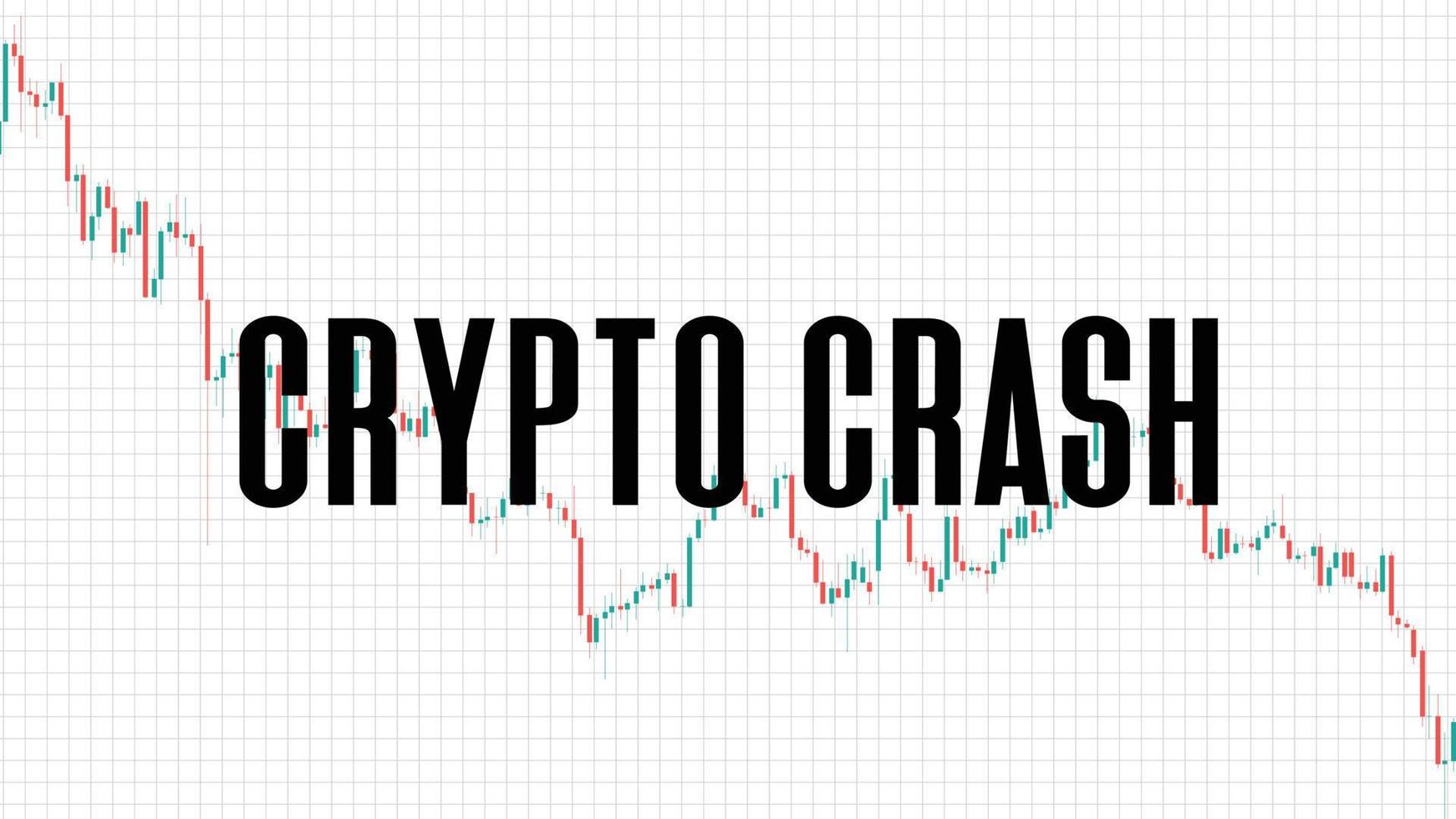 abstract background of crypto crash on white background vector
