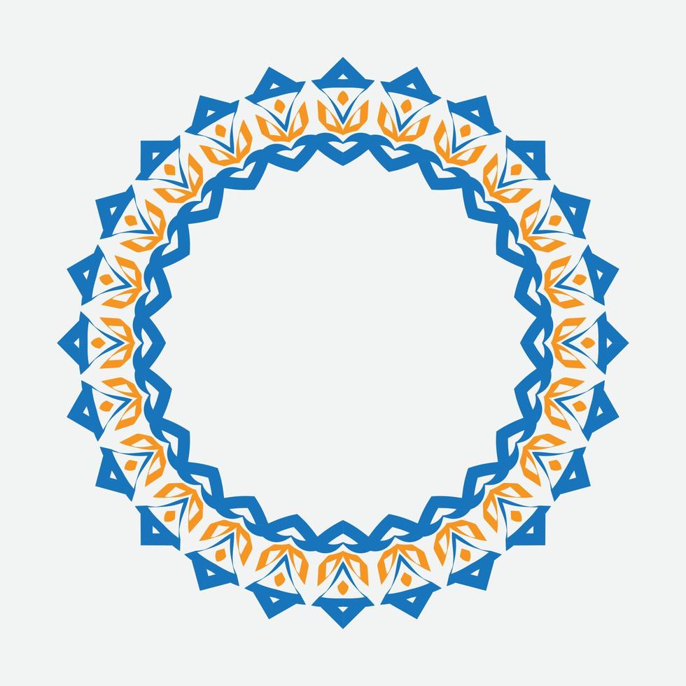 round frame on a white background with modern color vector