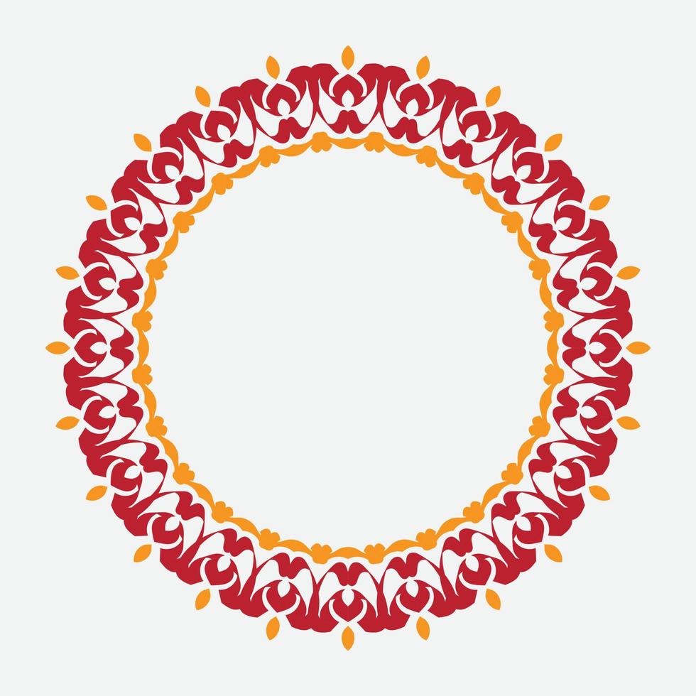 round frame on a white background with modern color vector