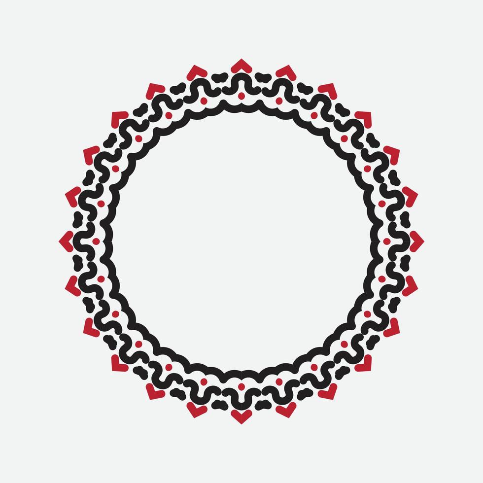 decorative round frames for design with floral ornaments. Circle frame. Templates for printing postcards, invitations, books, for textiles, engraving, wooden furniture, forging. vector