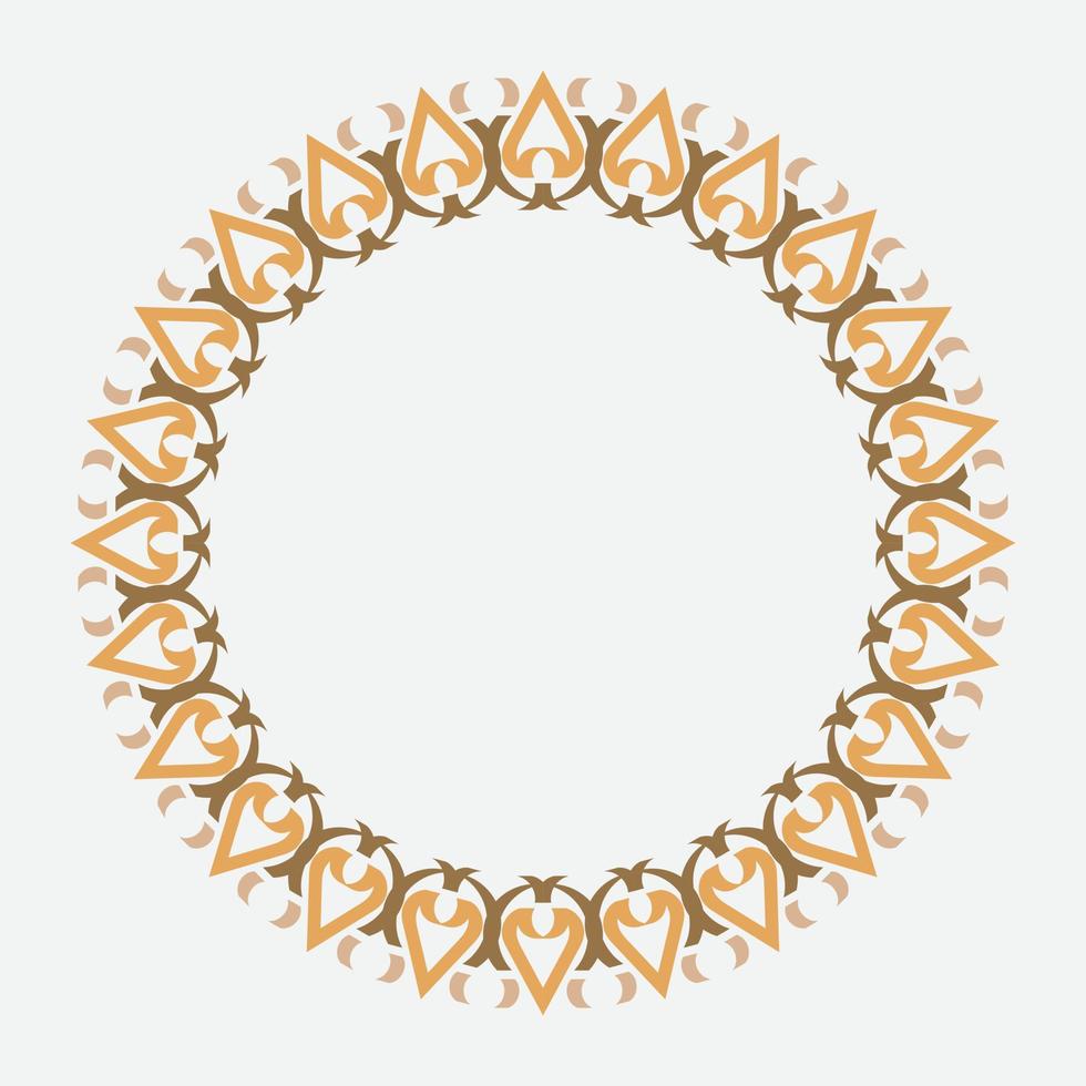 vector round frame with vintage style and traditional color