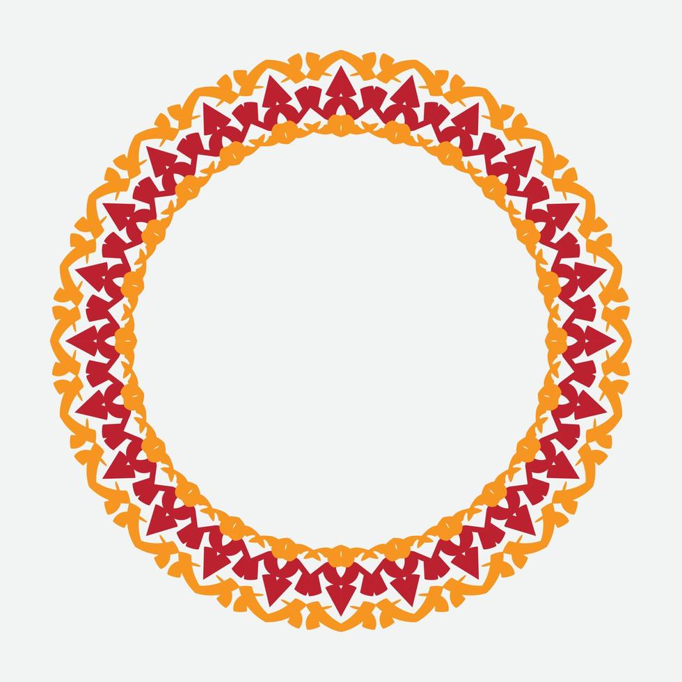 decorative round frames for design with floral ornaments. Circle frame. Templates for printing postcards, invitations, books, for textiles, engraving, wooden furniture, forging. vector