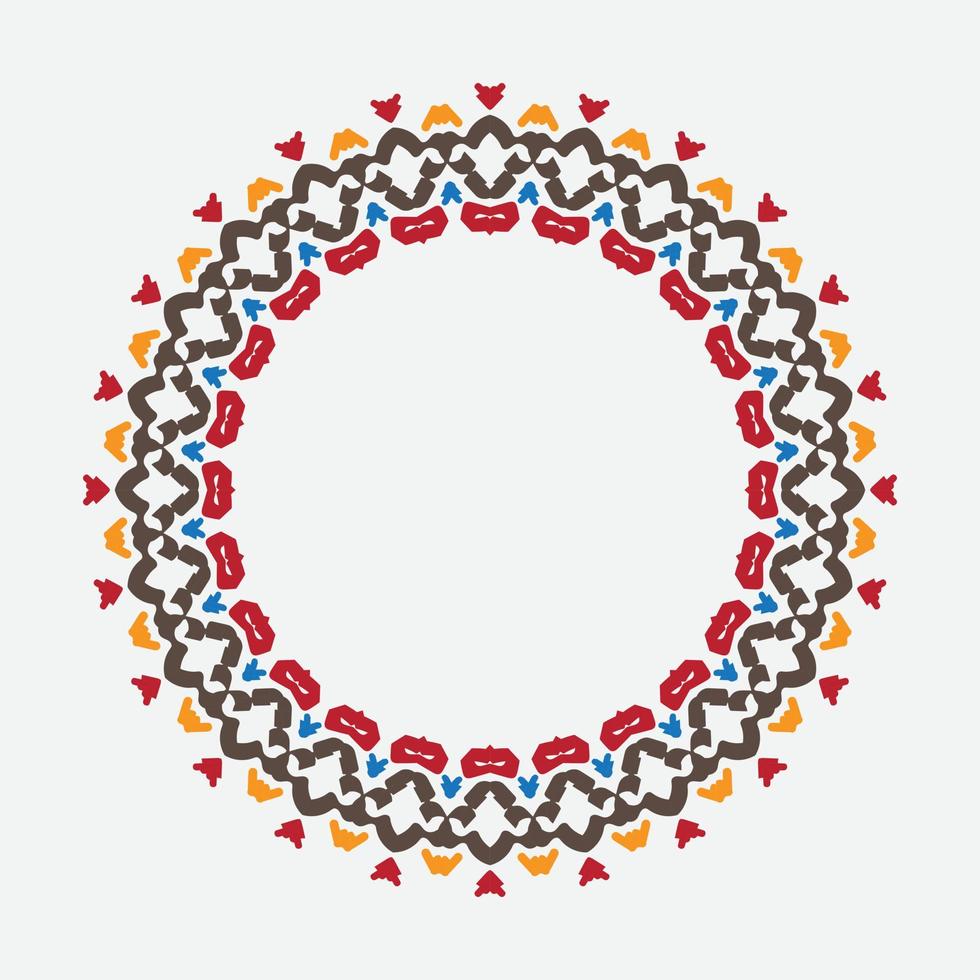 round frame on a white background with modern color vector