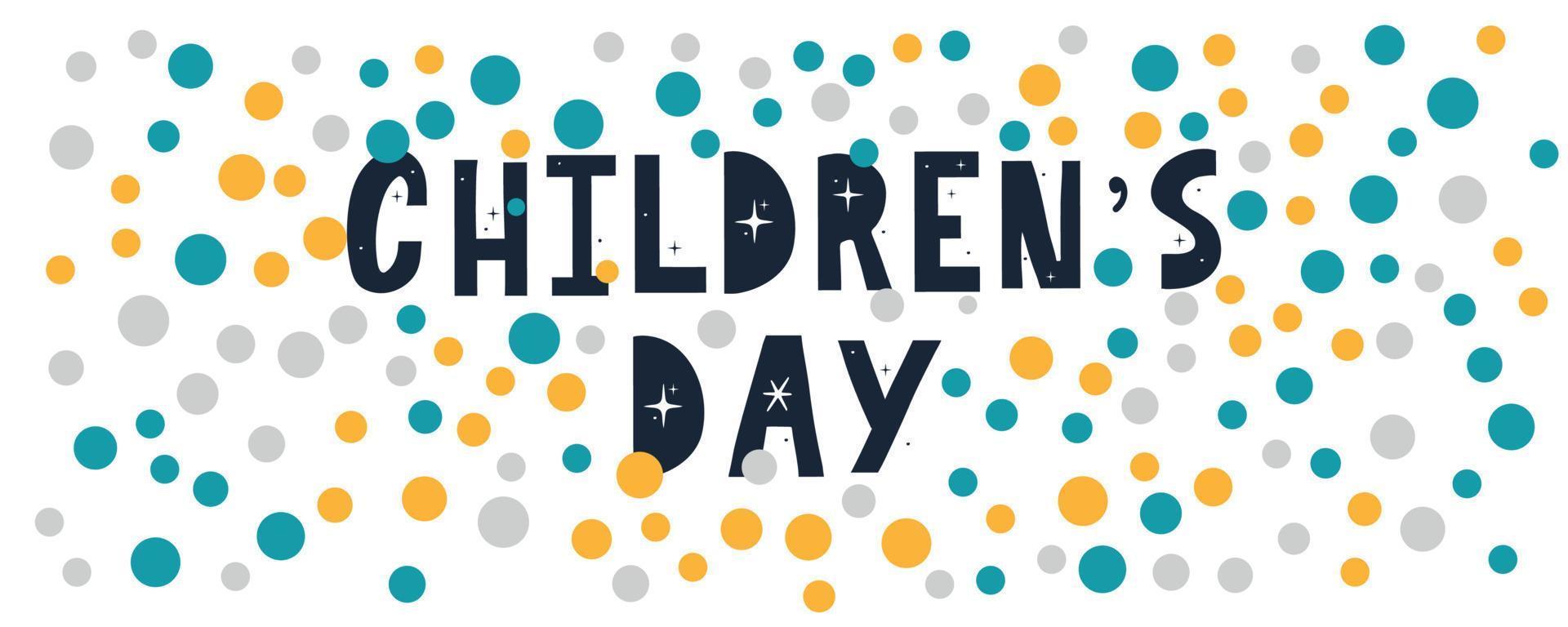 Happy Children's day. Holiday phrase. Hand drawn vector lettering.