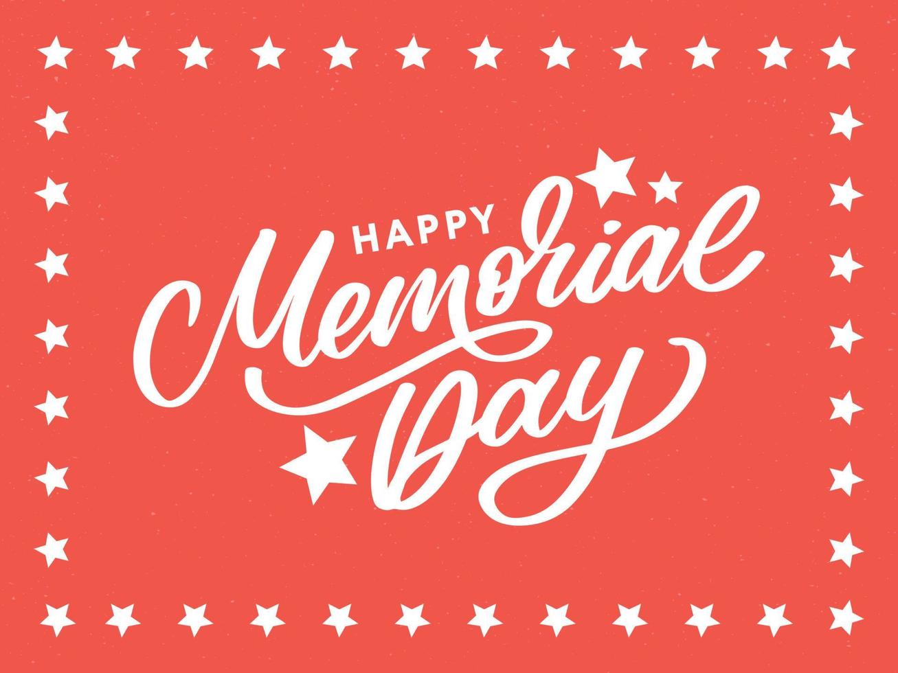 Happy Memorial Day - Stars and Stripes Letter vector