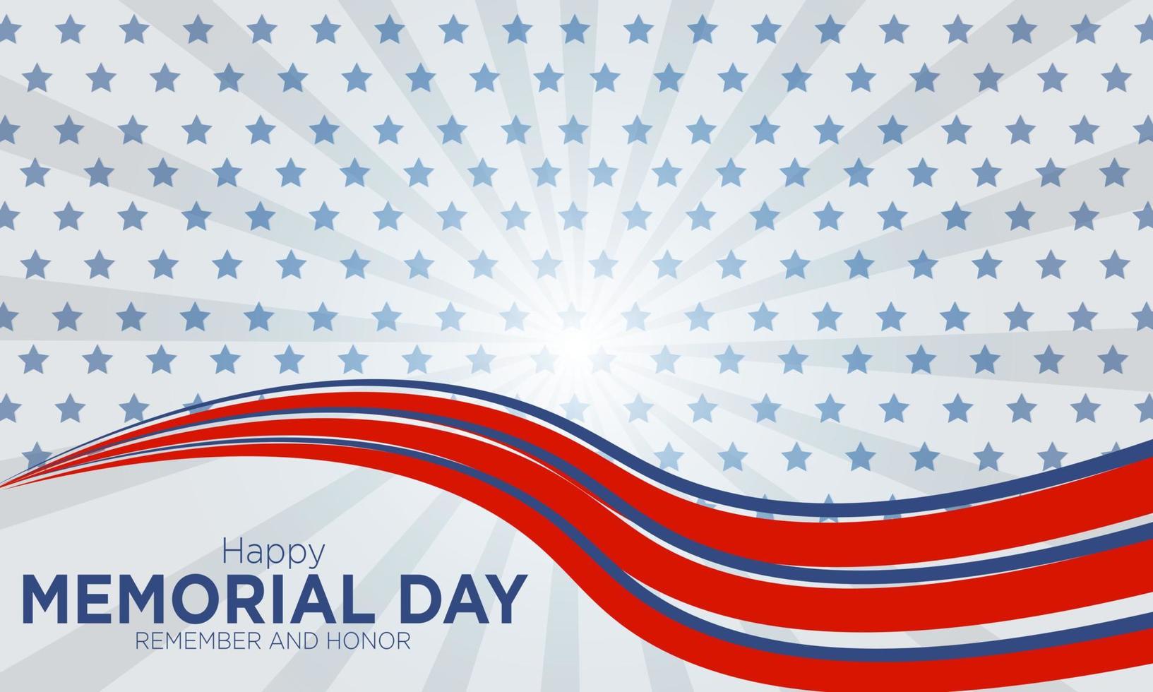 happy memorial day background vector usa