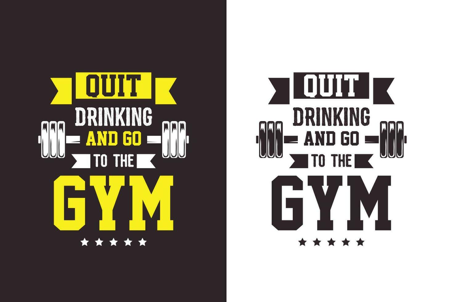 Creative gym fitness workout bodybuilding t shirt vector