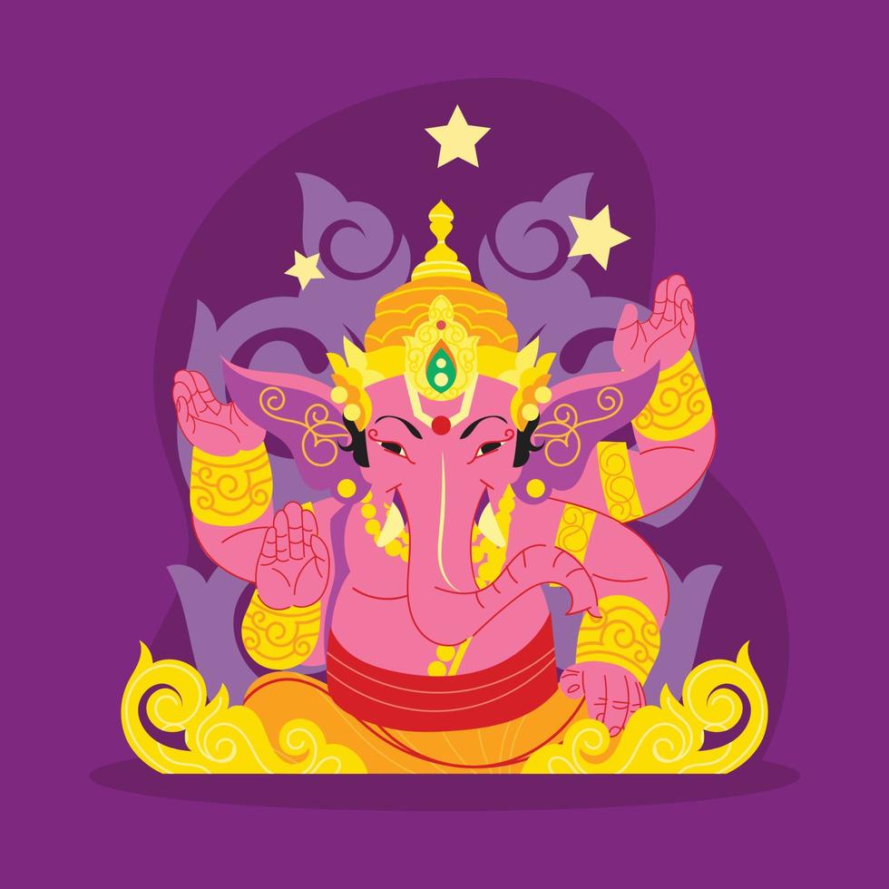 Ganesh The Indian God vector