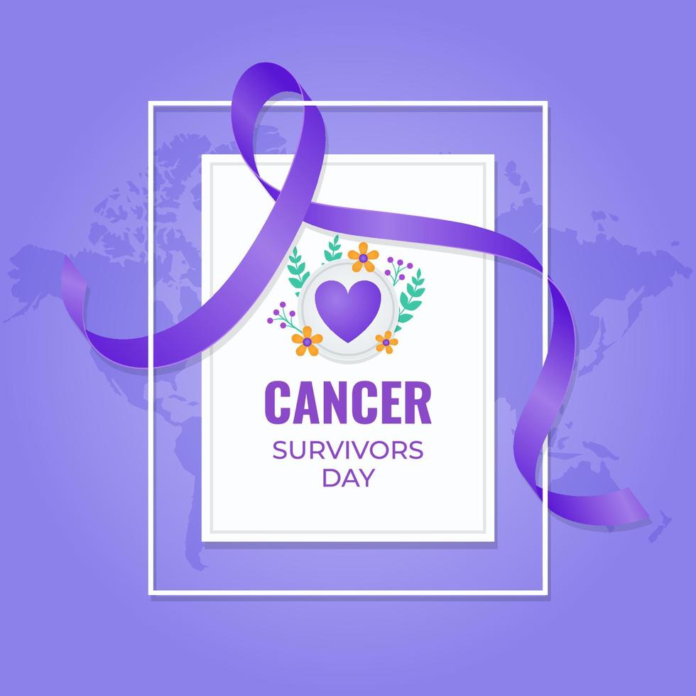 Cancer Survivor Day Background vector