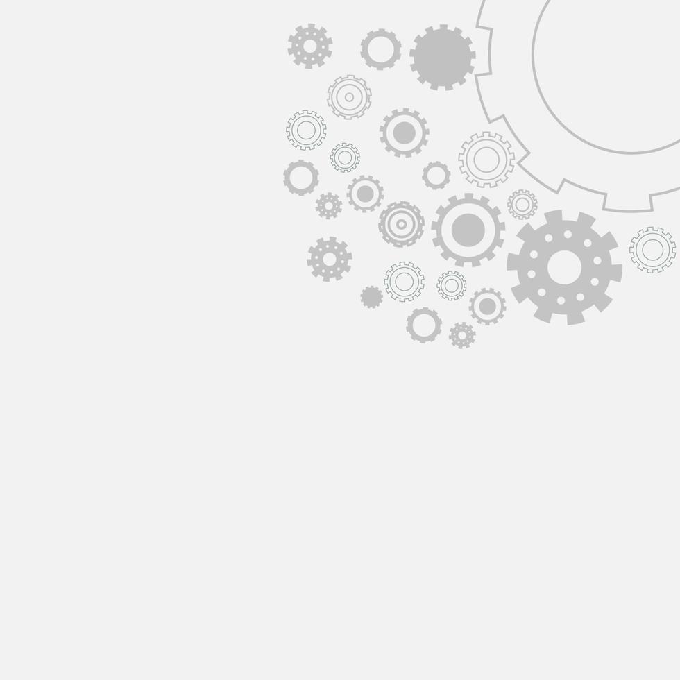 Gears abstract technology on white background. vector