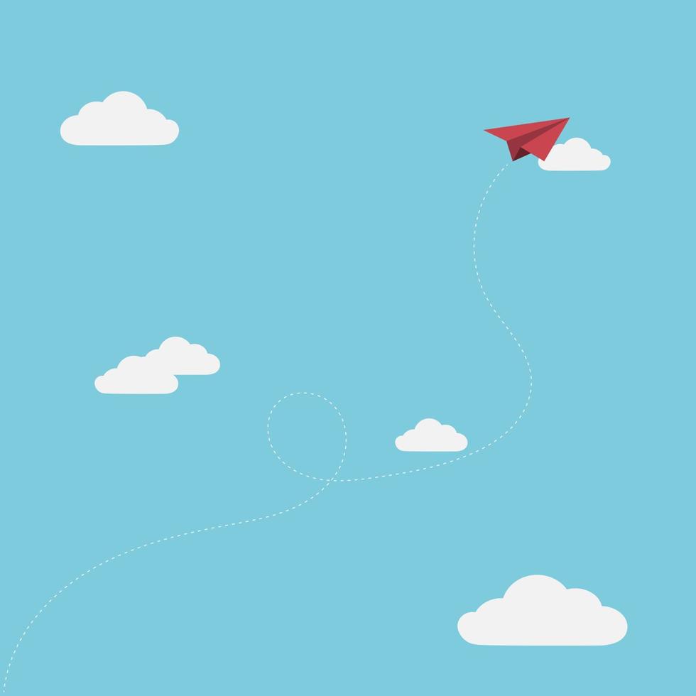 The red paper bring up currency to the sky, business and finance concept. vector