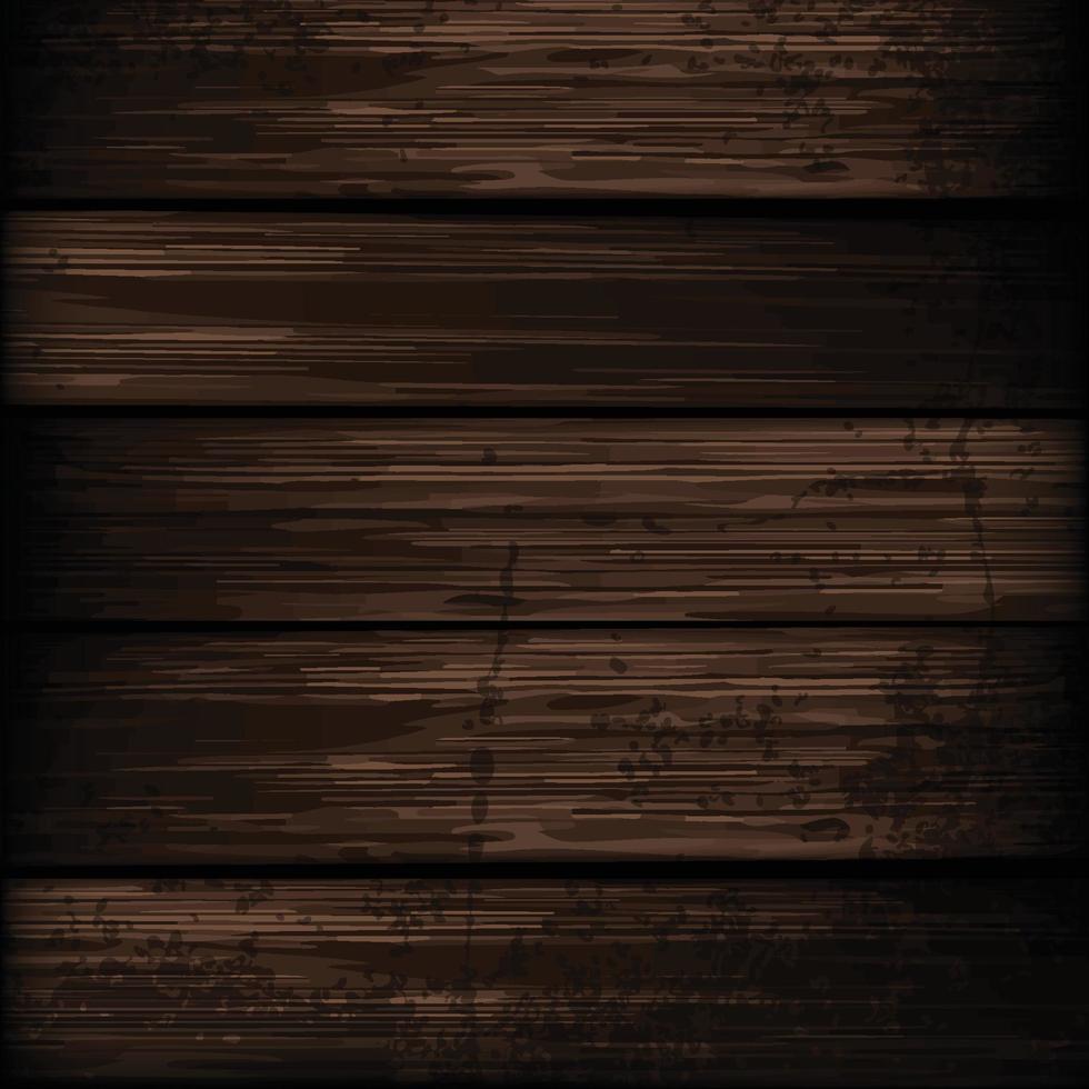 Dark Rustic Wood Background vector