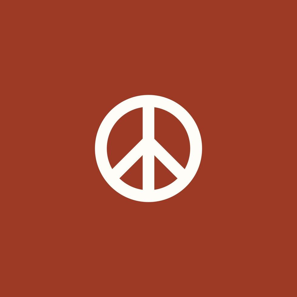 Peace sign icon style. vector