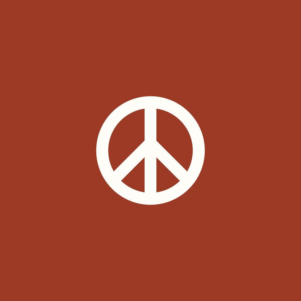 Peace sign icon style. vector