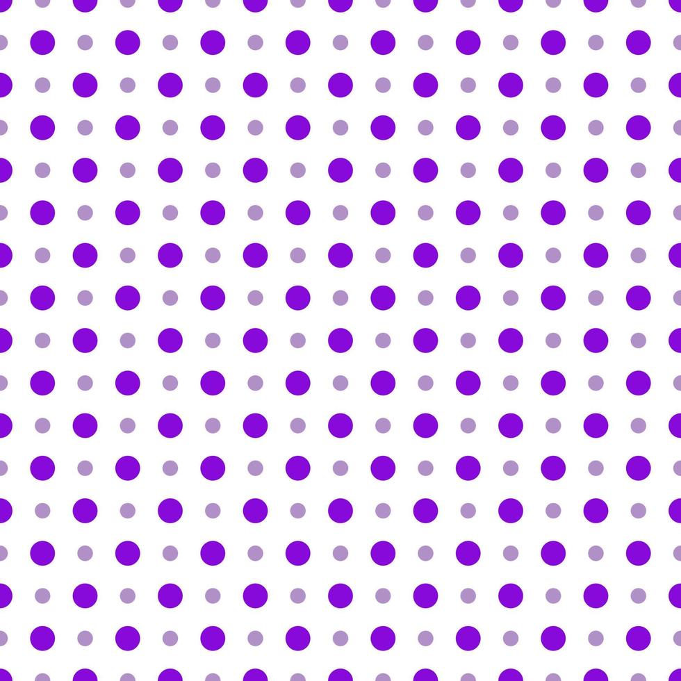 Seamless vector with blue polka dots on white background.
