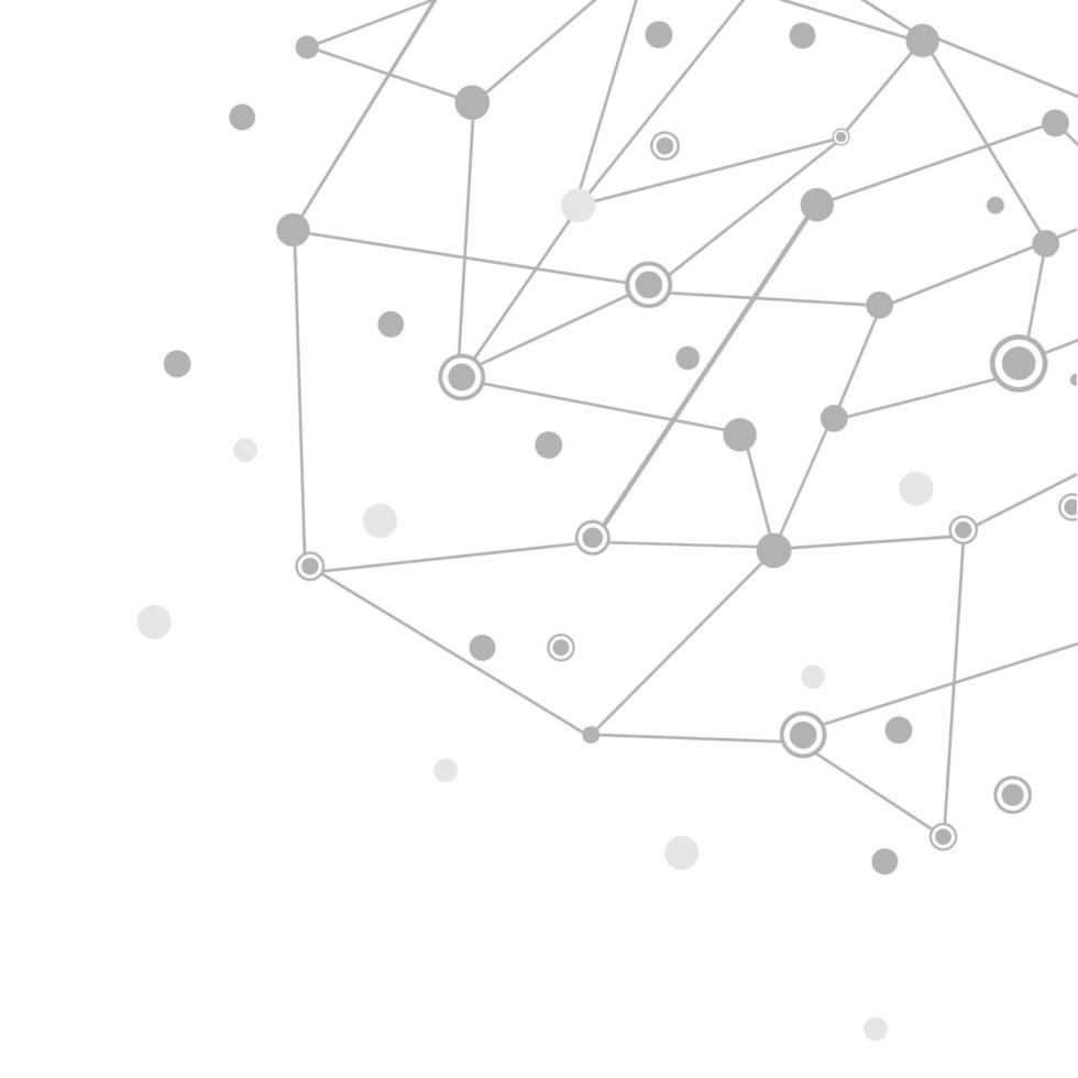 Connecting blue dots technology digital for global web white abstract