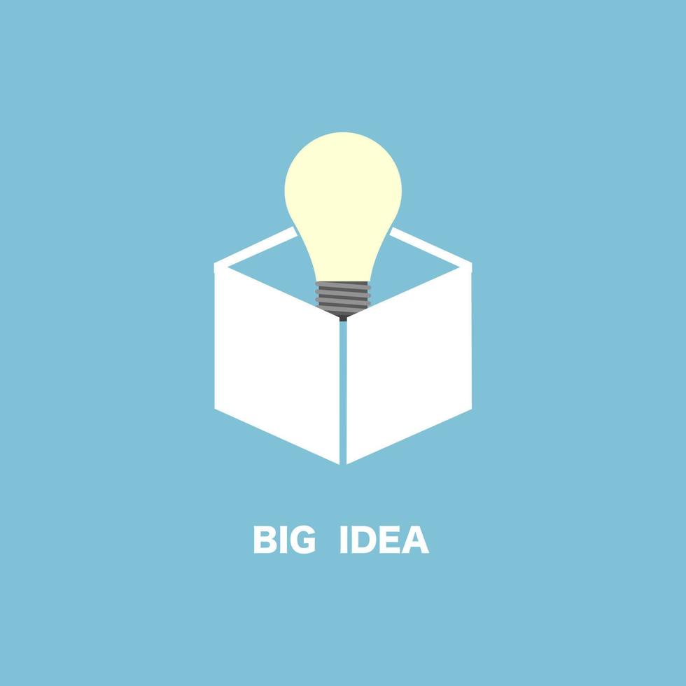 The light bulb big idea creative innovation design with power charts vector