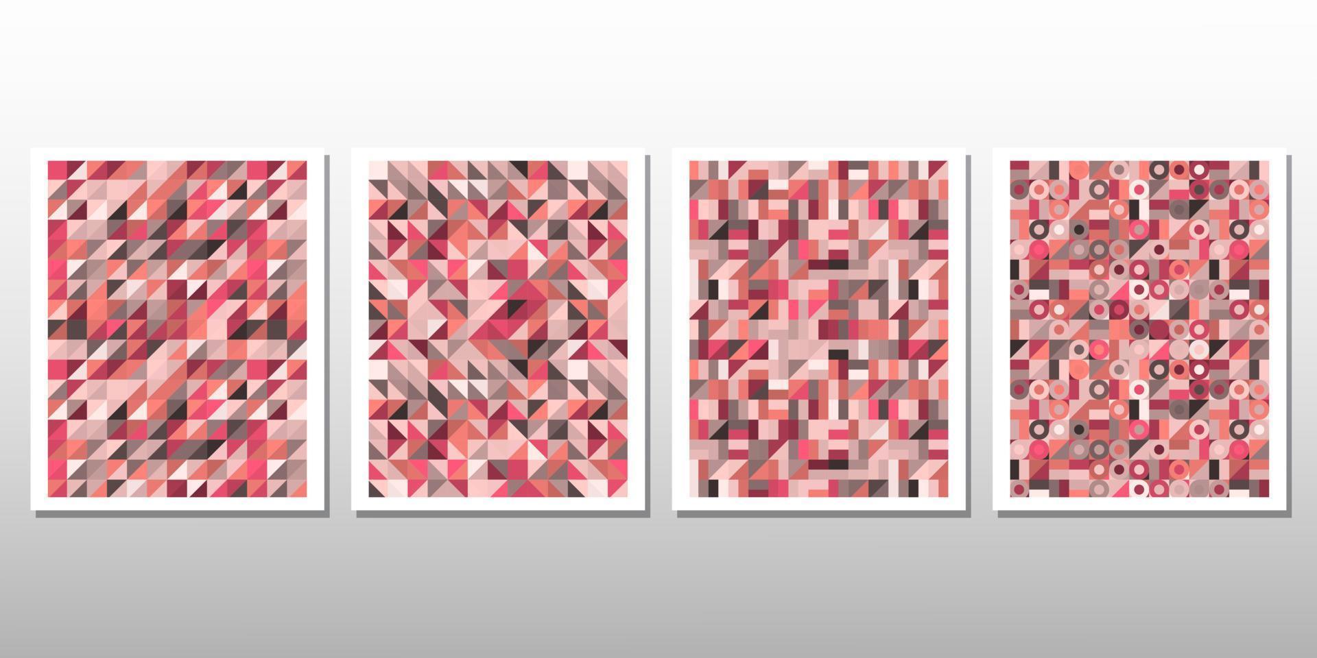 Set of abstract geometric pattern in frame. Suitable for decoration and other design elements. vector