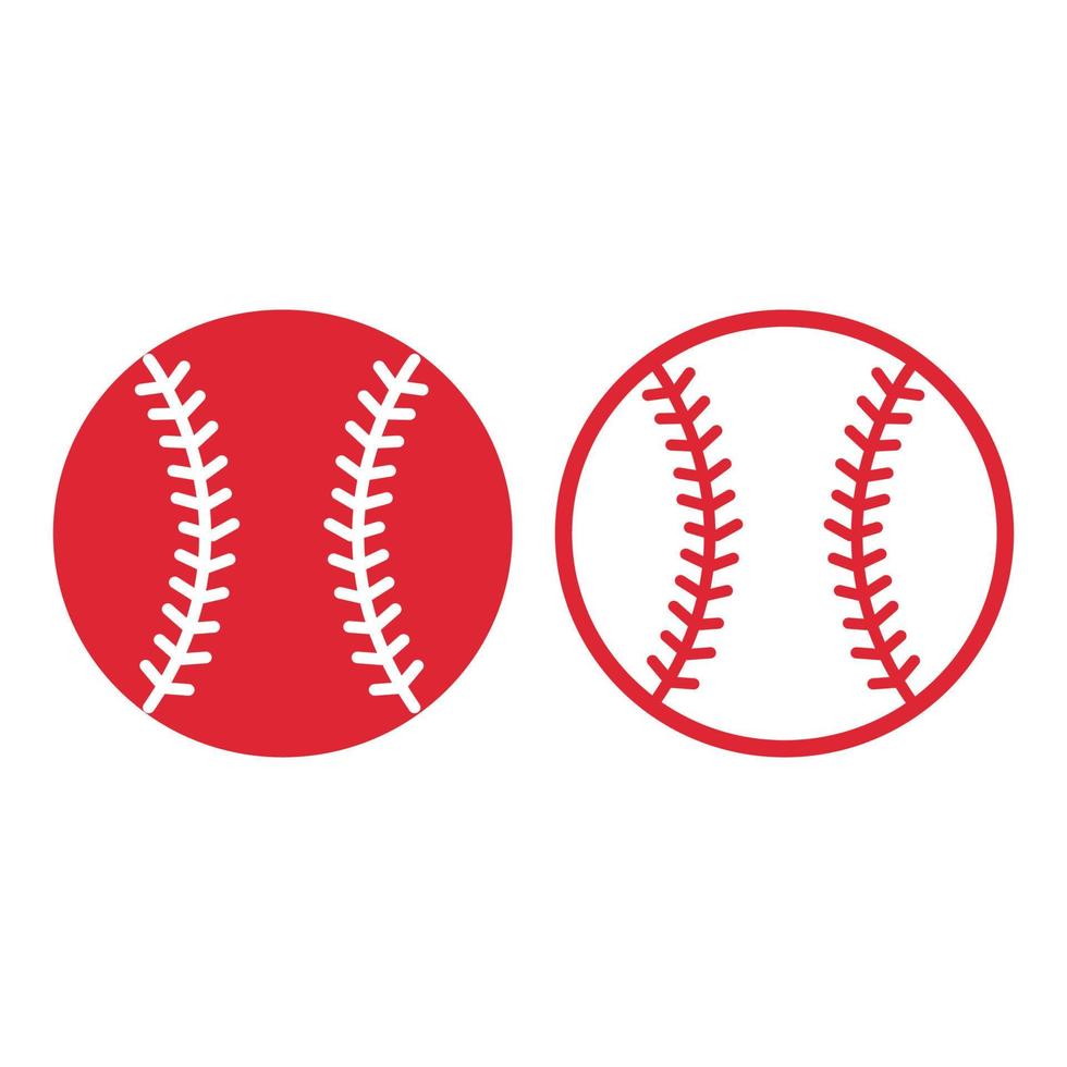 vector e ilustración de béisbol rojo.