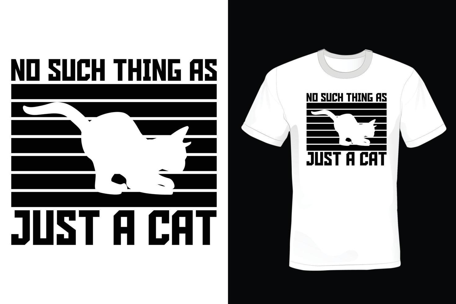 Cat T shirt design, vintage, typography vector