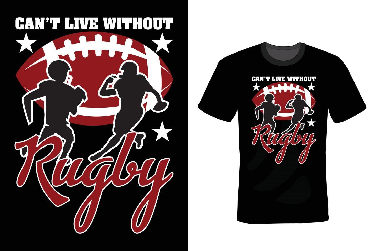 Rugby T shirt design, vintage, typography vector