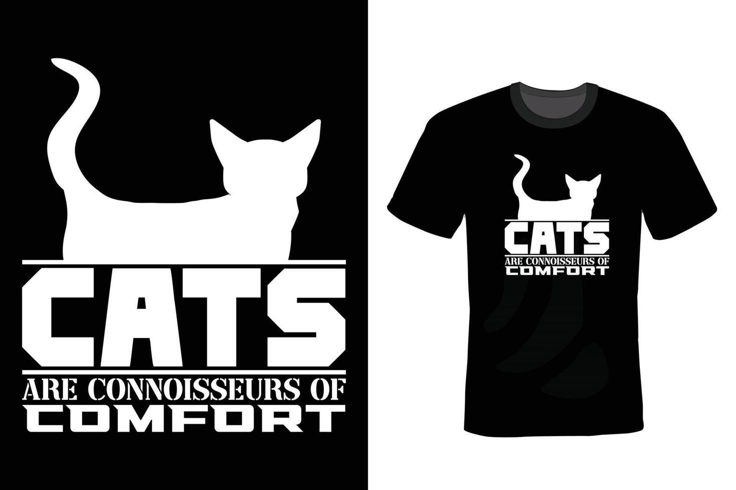 Cat T shirt design, vintage, typography vector