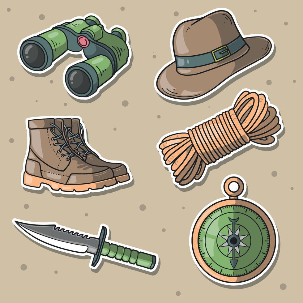 Exploration And Adventure Concept Set vector