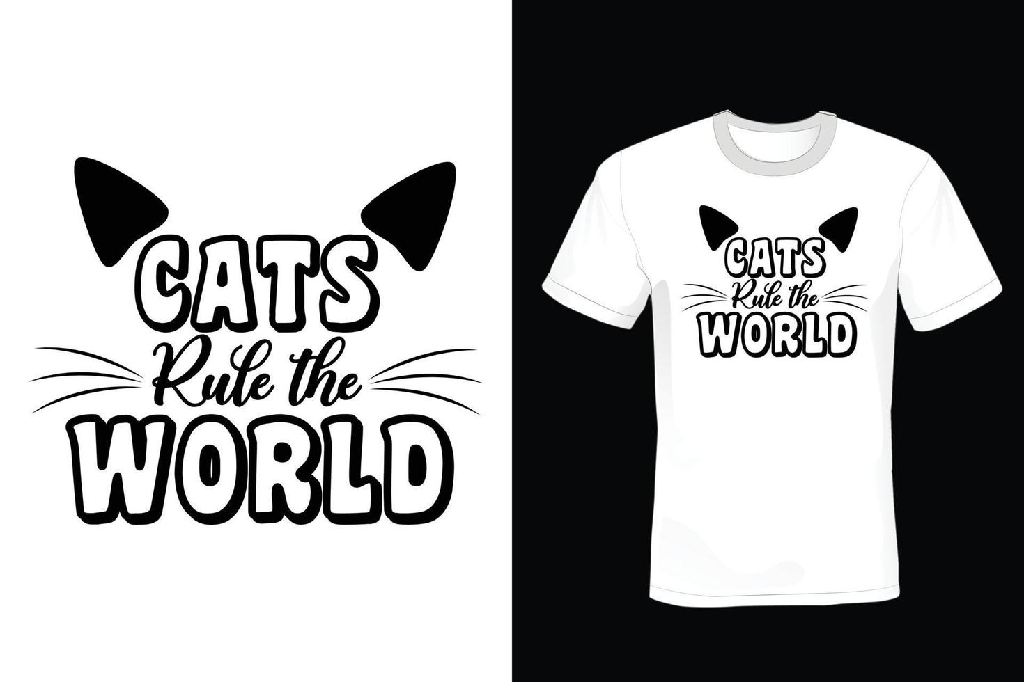 Cat T shirt design, vintage, typography vector
