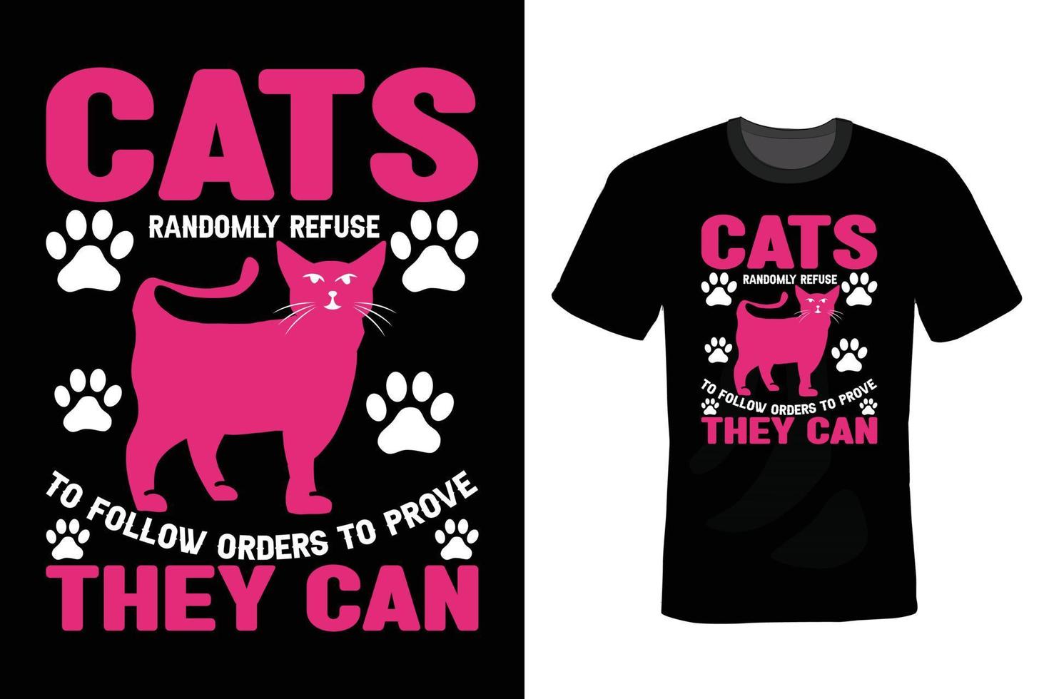 Cat T shirt design, vintage, typography vector