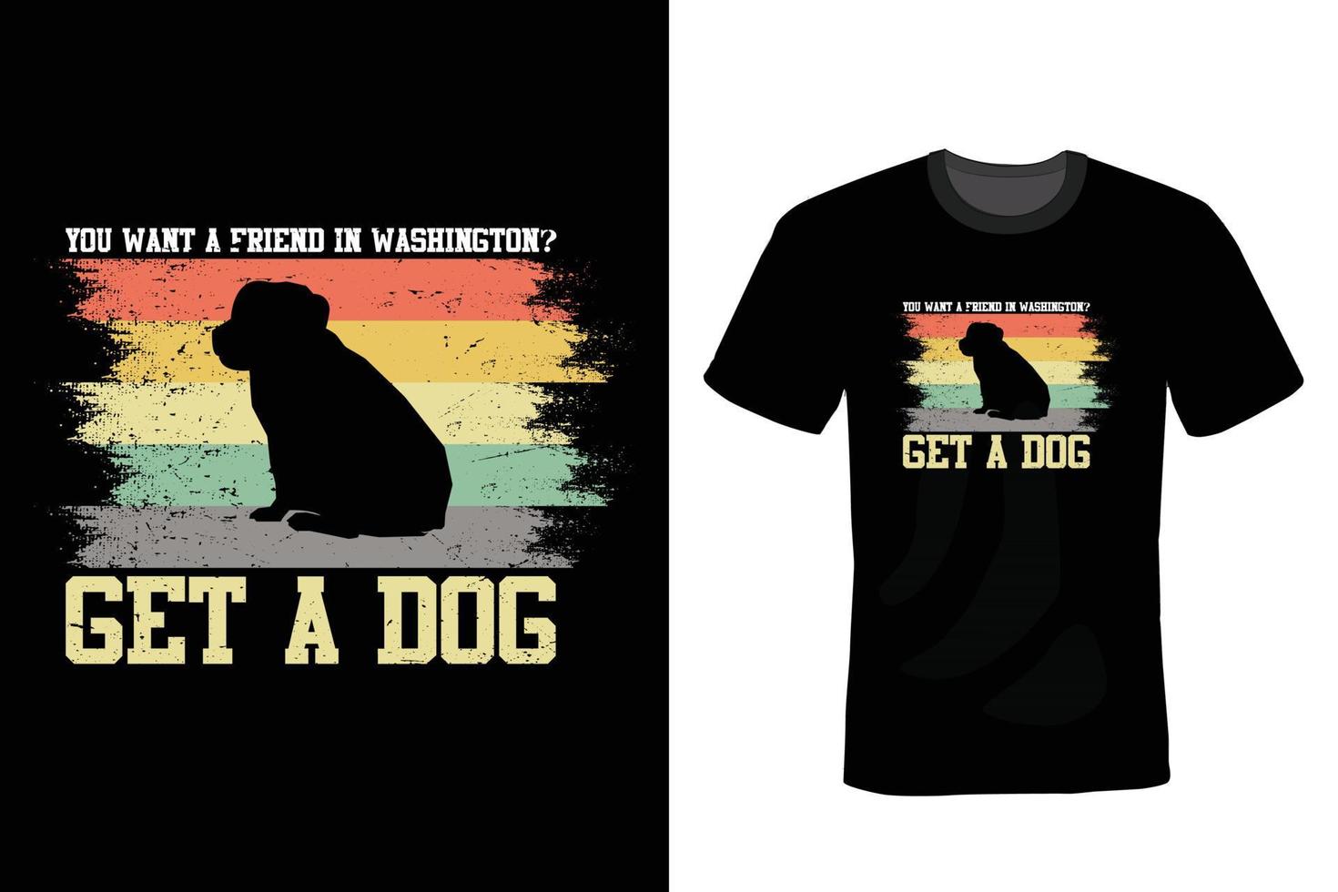 Dog T shirt design, vintage, typography vector