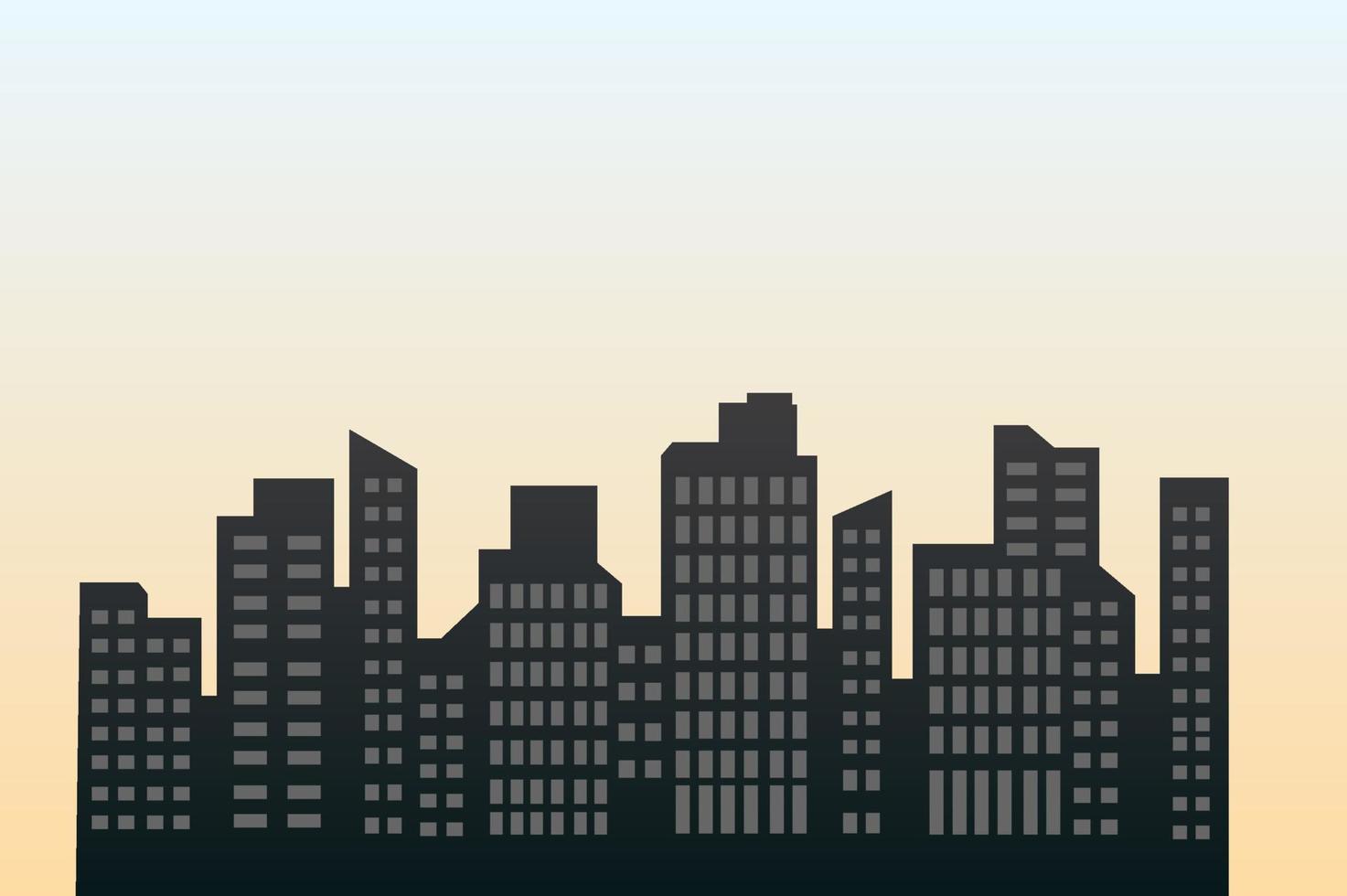 vector de paisaje urbano de edificio de ciudad apilada