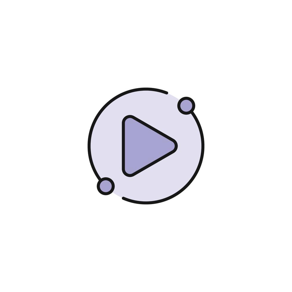user experience media player icon vector