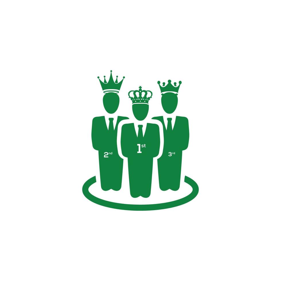 Award, business rank, success, team, winner, crown on head icon is full editable vector