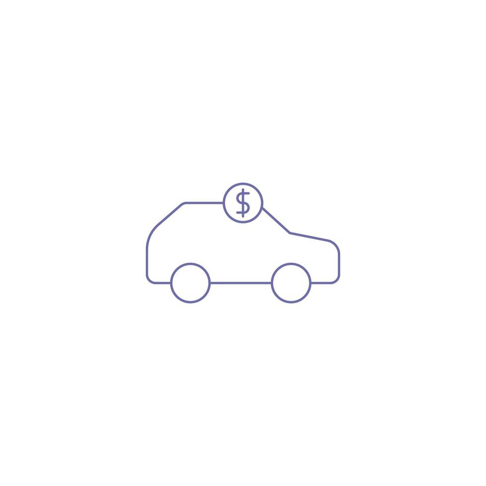 vector de icono de concesionario de autos de venta automática