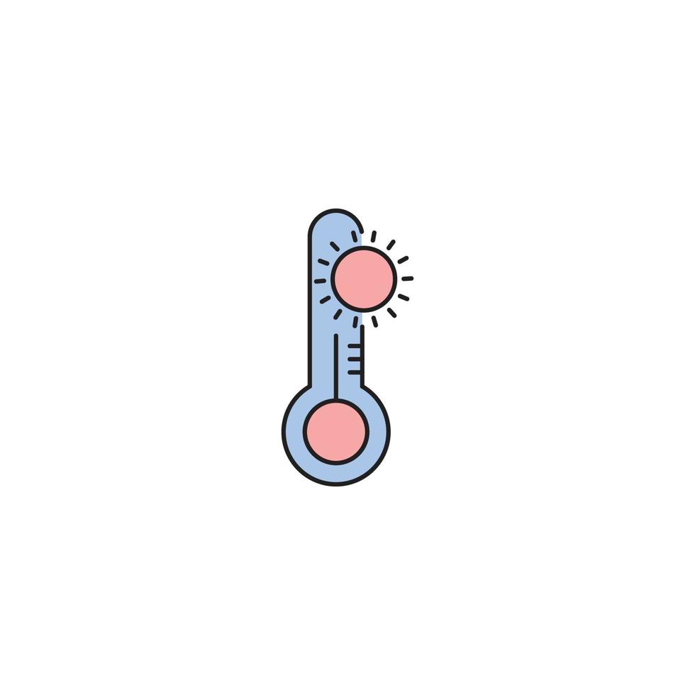 Temperature measurement equipment scale icon vector
