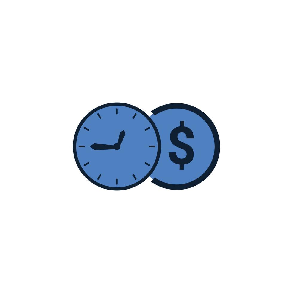 time money icon, time is money vector