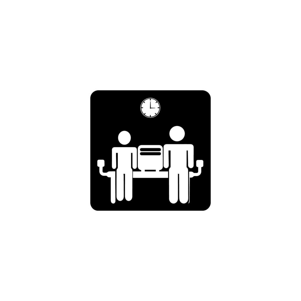 Corporate waiting icon black color vector