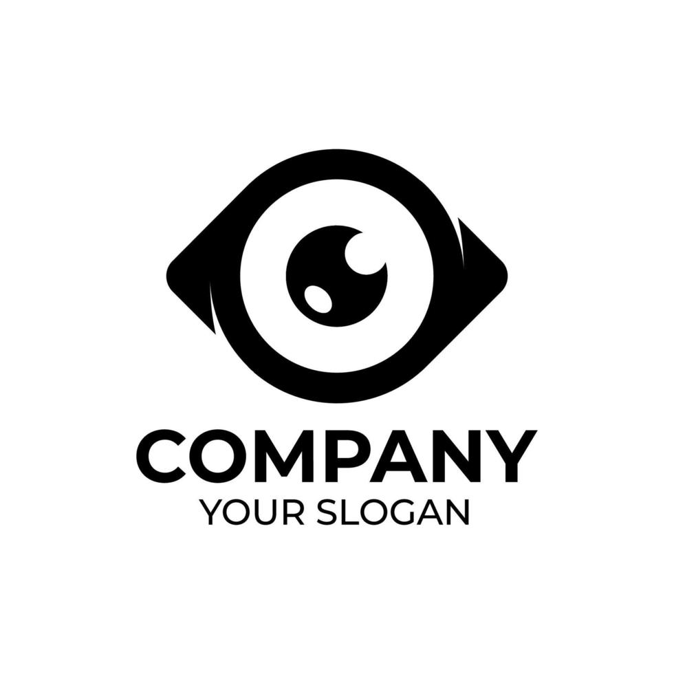 Eye vision logo design vector