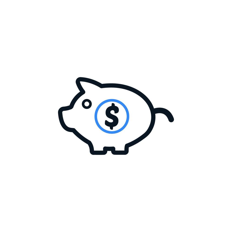 Cash, currency, money, piggy bank, save, save money icon vector